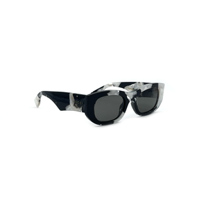 Occhiale da sole Gucci GG1627S bianco e nero