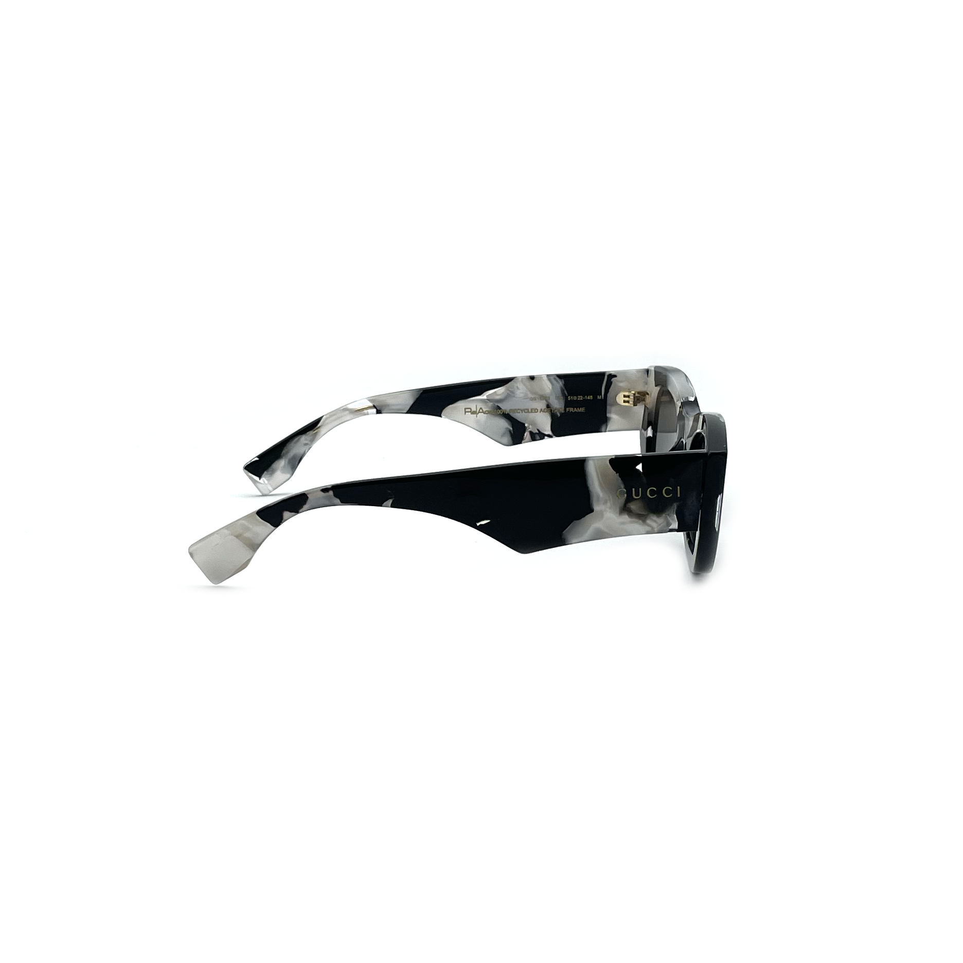 Occhiale da sole Gucci GG1627S bianco e nero